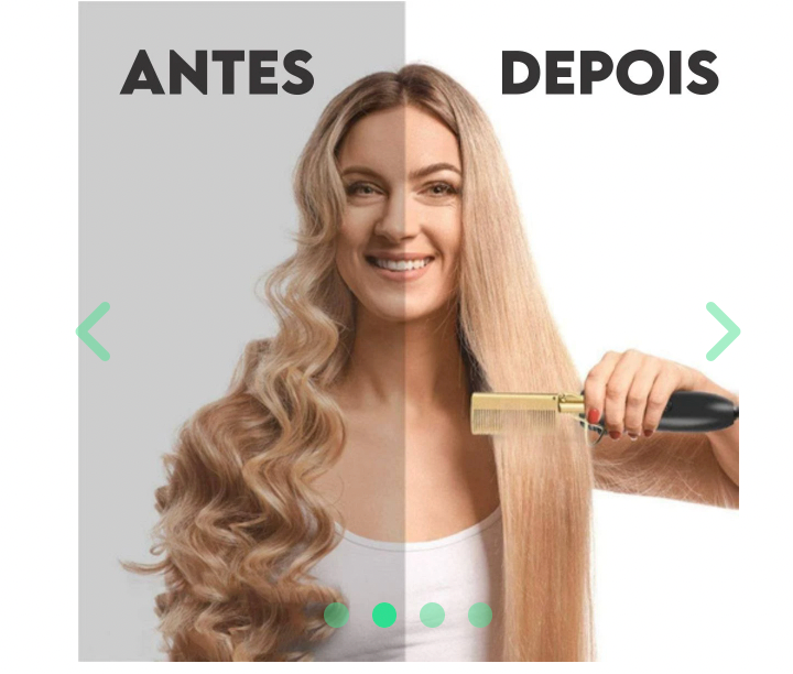 Pente Quente Alisador Elétrico 2 em 1 - Cabelo e Barba