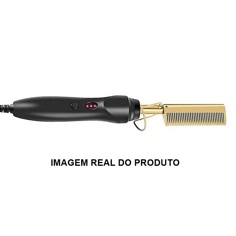 Pente Quente Alisador Elétrico 2 em 1 - Cabelo e Barba