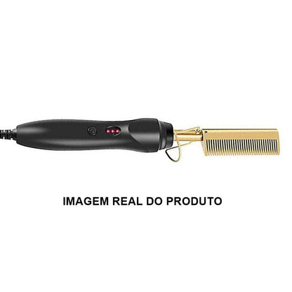 Pente Quente Alisador Elétrico 2 em 1 - Cabelo e Barba